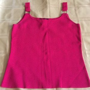 Cable & Gauge fuchsia tank top